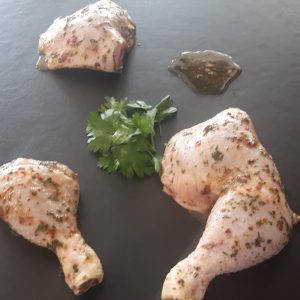 trasero de pollo al chimichurri